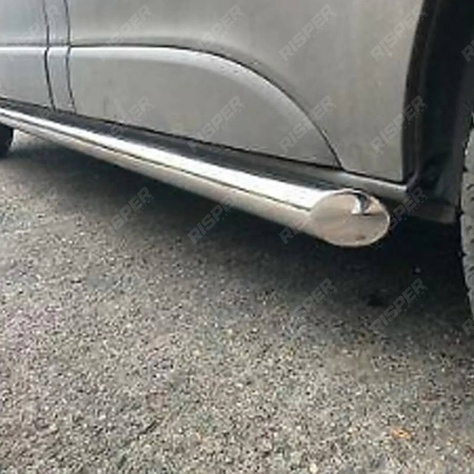 Ford Transit Custom 2018 - 2024 - Stainless Steel Side Bars - Angular Type - Short Wheel Base - 60mm Side Bars Main image