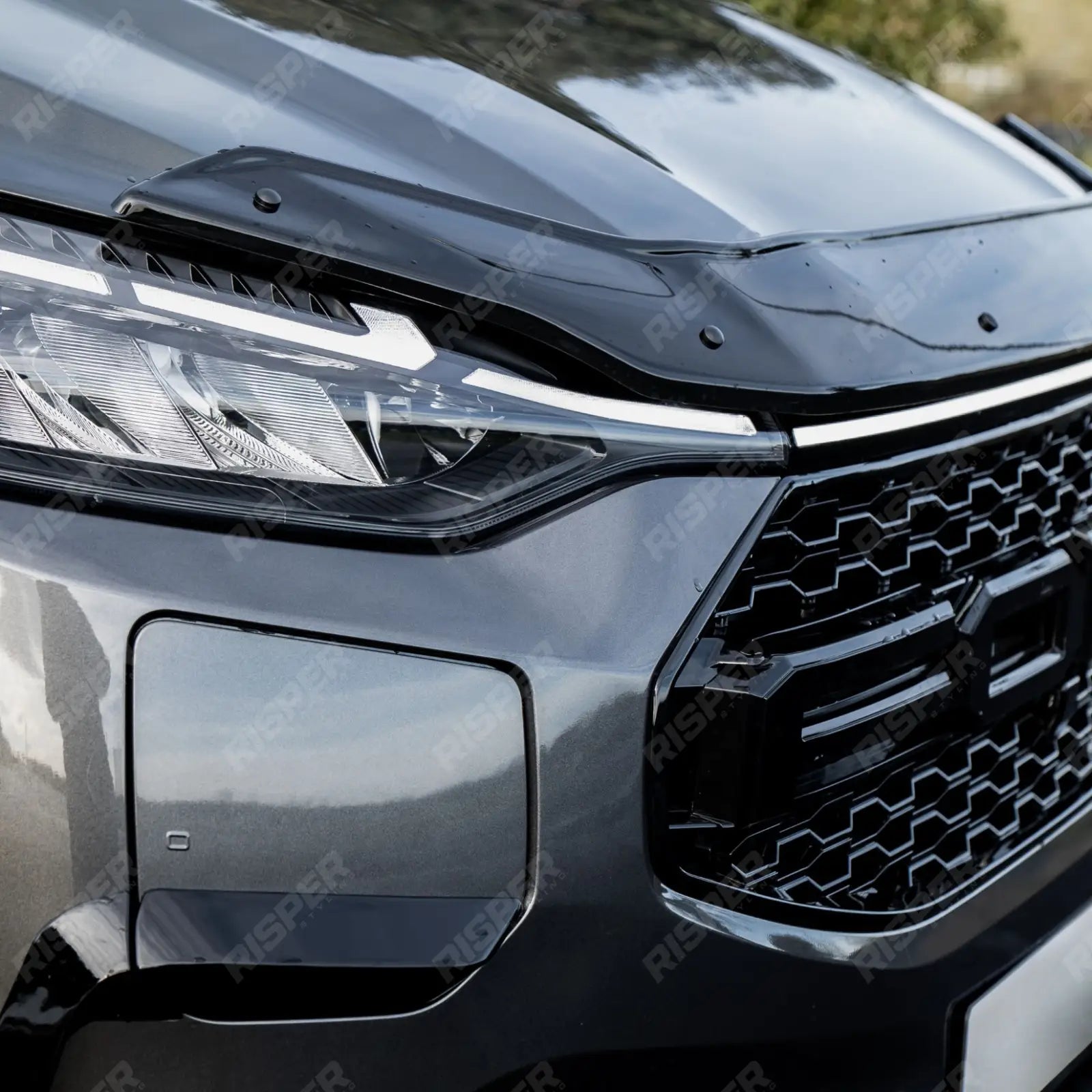 Ford Transit Custom 2023 On STX Bonnet Guard Protector – Black Bonnet Guard