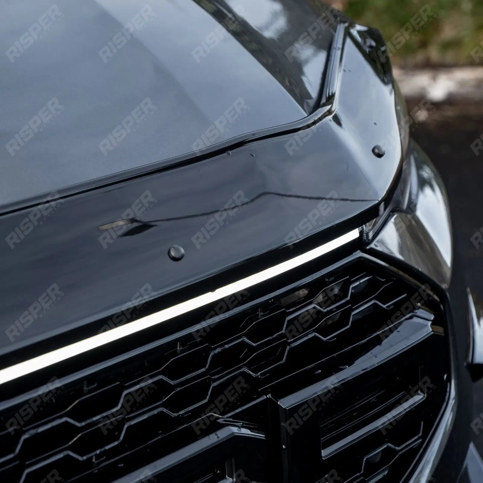 Ford Transit Custom 2023 On STX Bonnet Guard Protector – Black Bonnet Guard