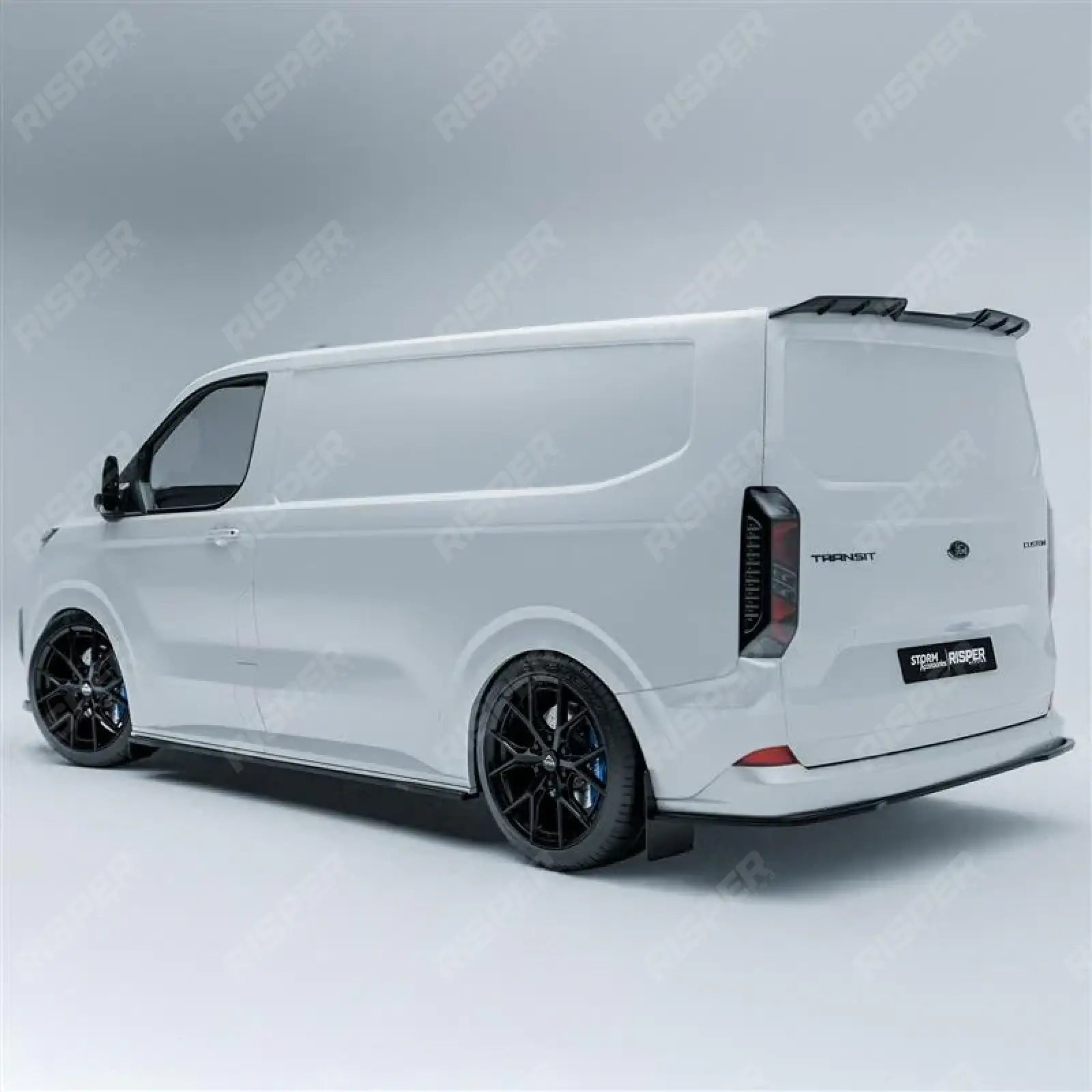 Ford Transit Custom 2023+ Rear Tailgate Spoiler In Gloss Black Rear Spoilers