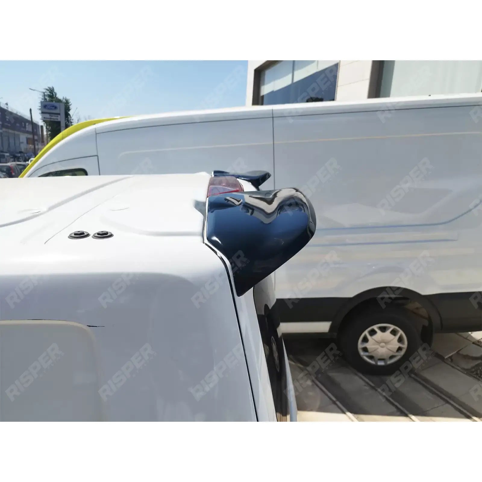 Ford Transit Custom 2023+ Trend & Limited Tailgate Rear Roof Spoiler - Gloss Black Rear Spoilers