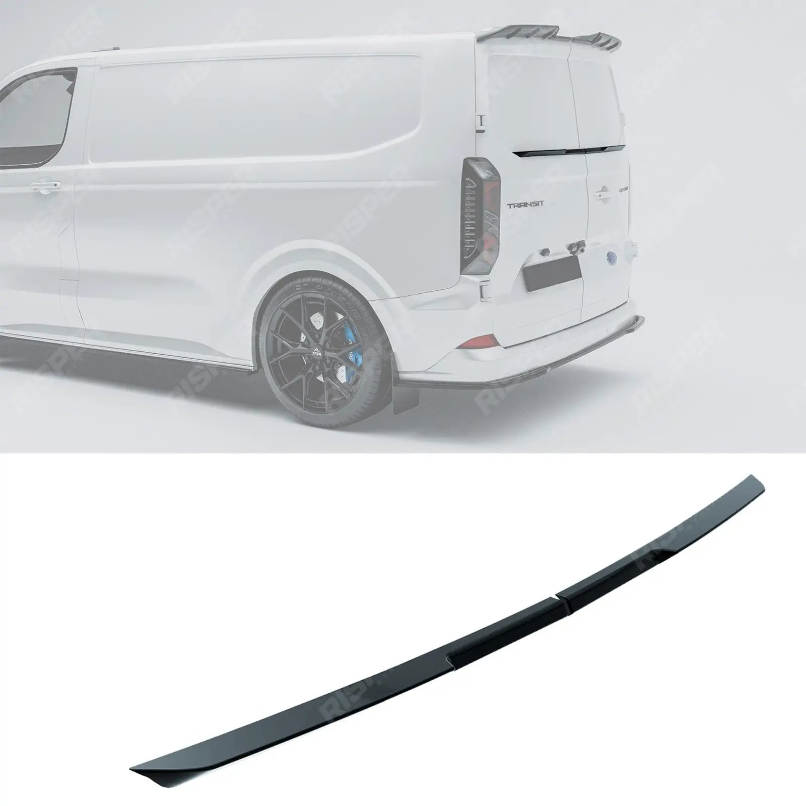 Ford Transit Custom MK2 2023+ Barn Door Mid Spoiler In Gloss Black Rear Spoilers Main image