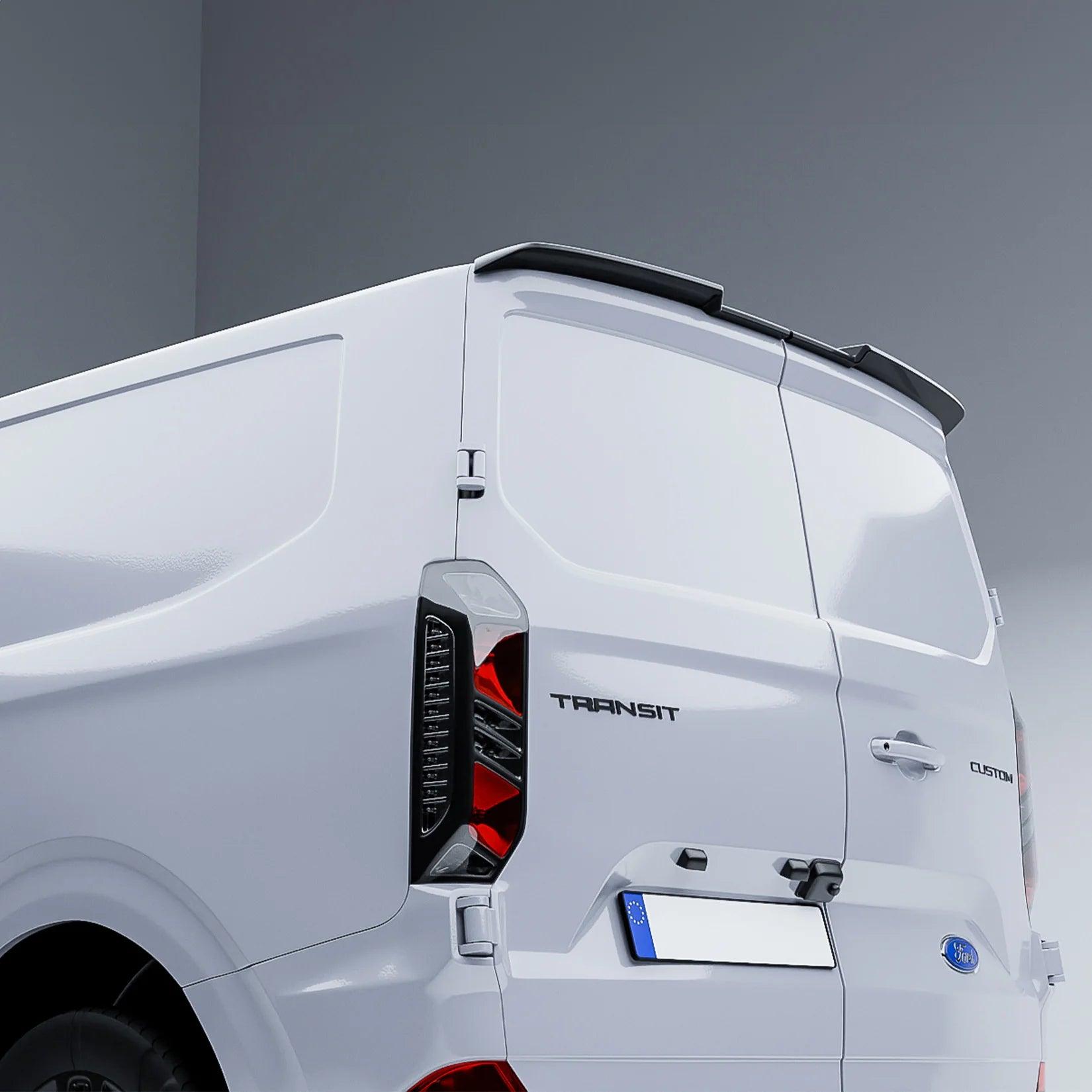 Ford Transit Custom MK2 2024 On For Barn Door V2 Rear Spoiler In Gloss Black