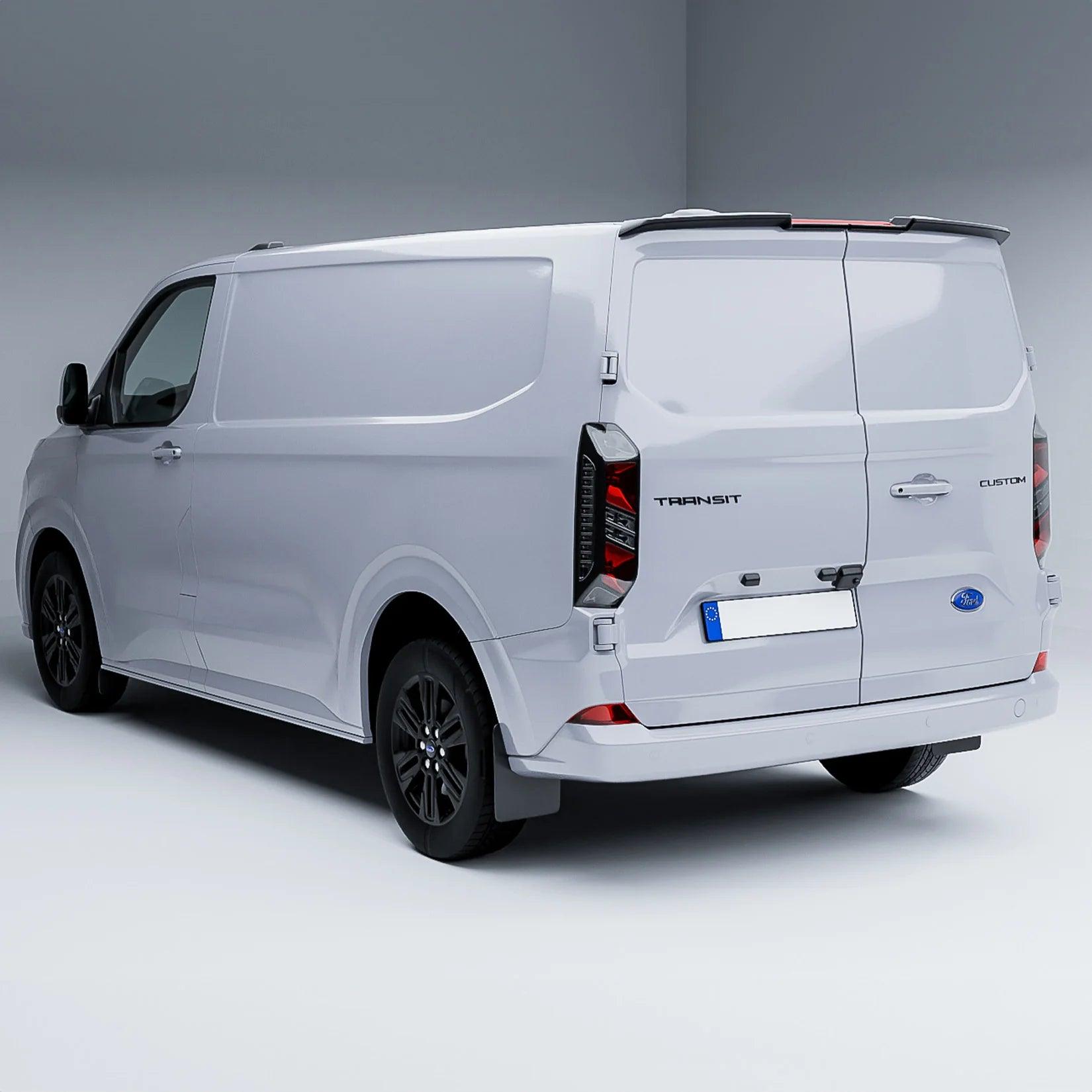 Ford Transit Custom MK2 2024 On For Barn Door V2 Rear Spoiler In Gloss Black