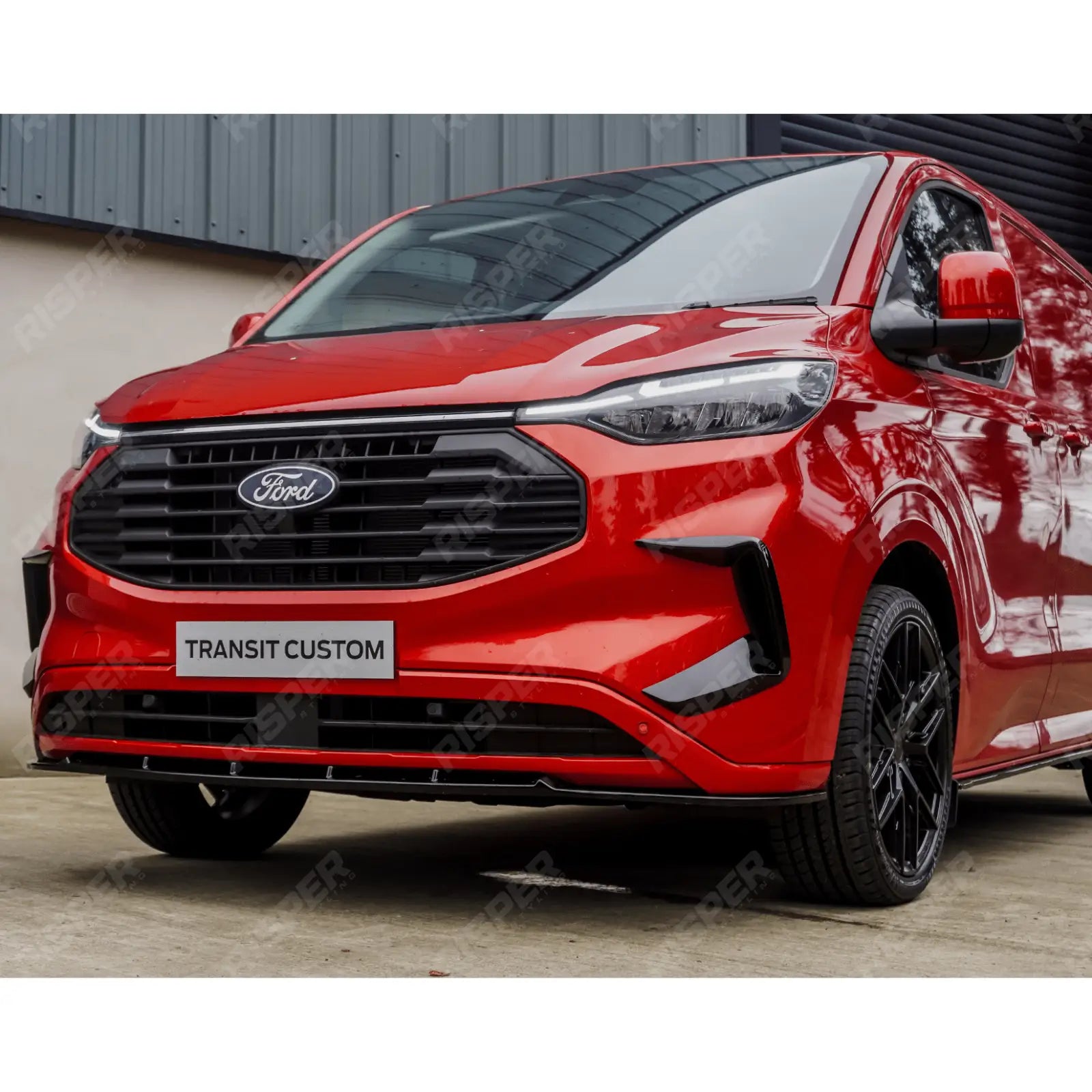 Ford Transit Custom MK2 2024 On Front Aero Canard Loops In Gloss Black