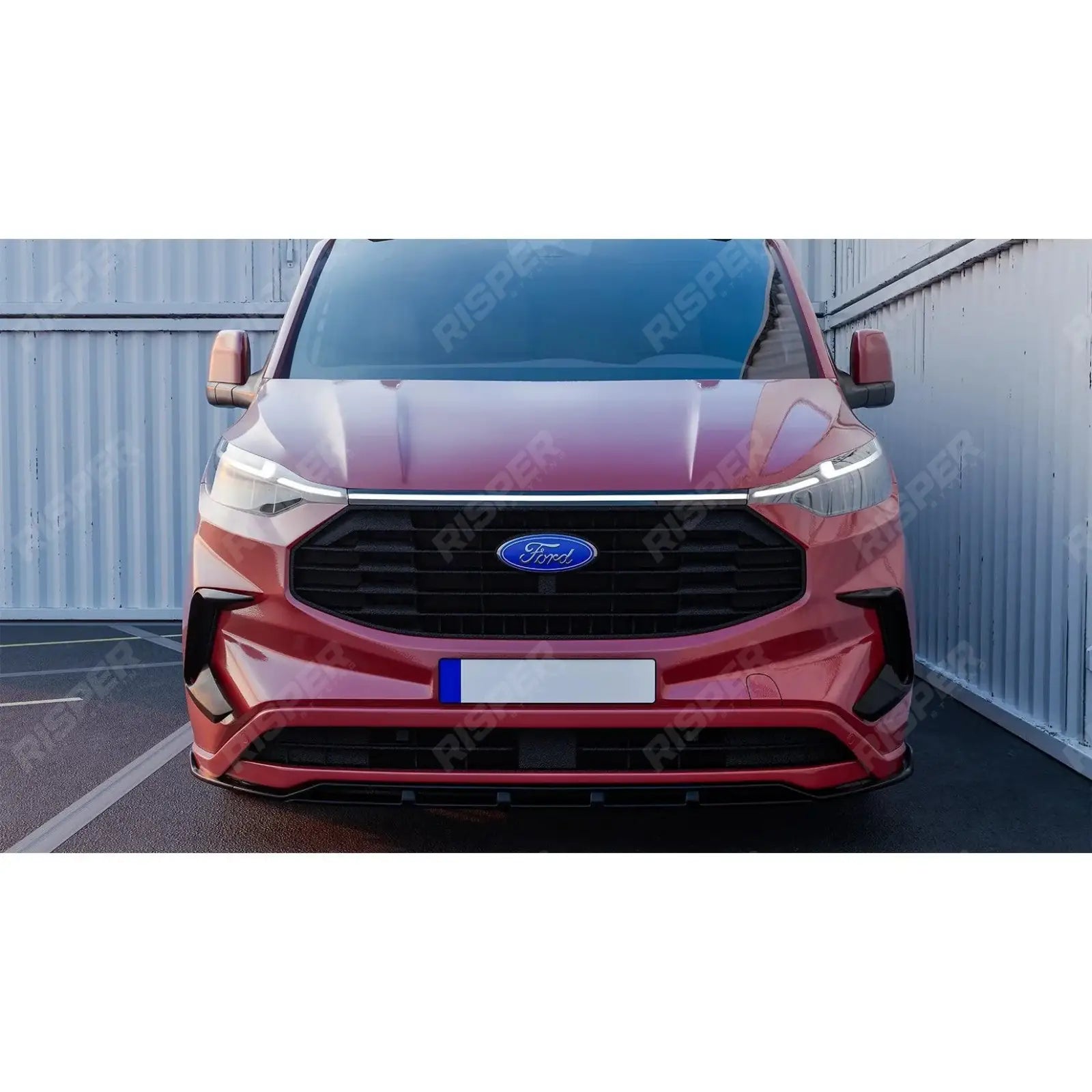 Ford Transit Custom MK2 2024 On Front Splitter Gloss Black V2