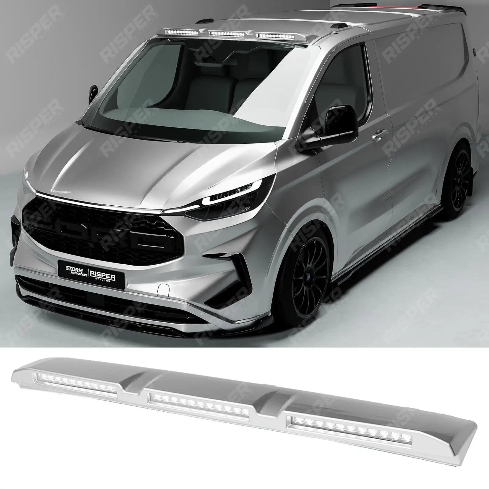 Ford Transit Custom MK2 2024 on Luminex Roof Light Pod With Amber Strobe Colour Coded