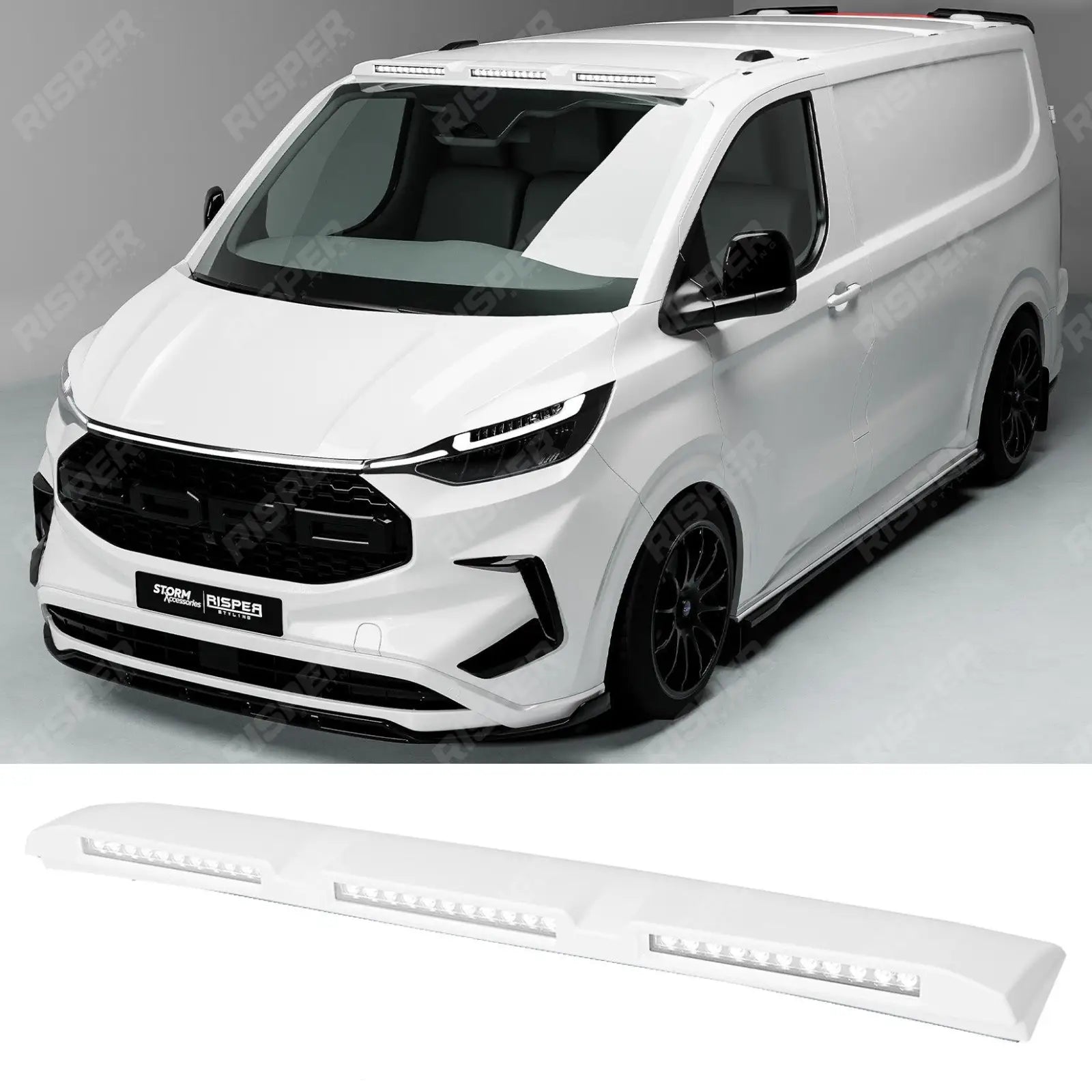 Ford Transit Custom MK2 2024 on Luminex Roof Light Pod With Amber Strobe Colour Coded