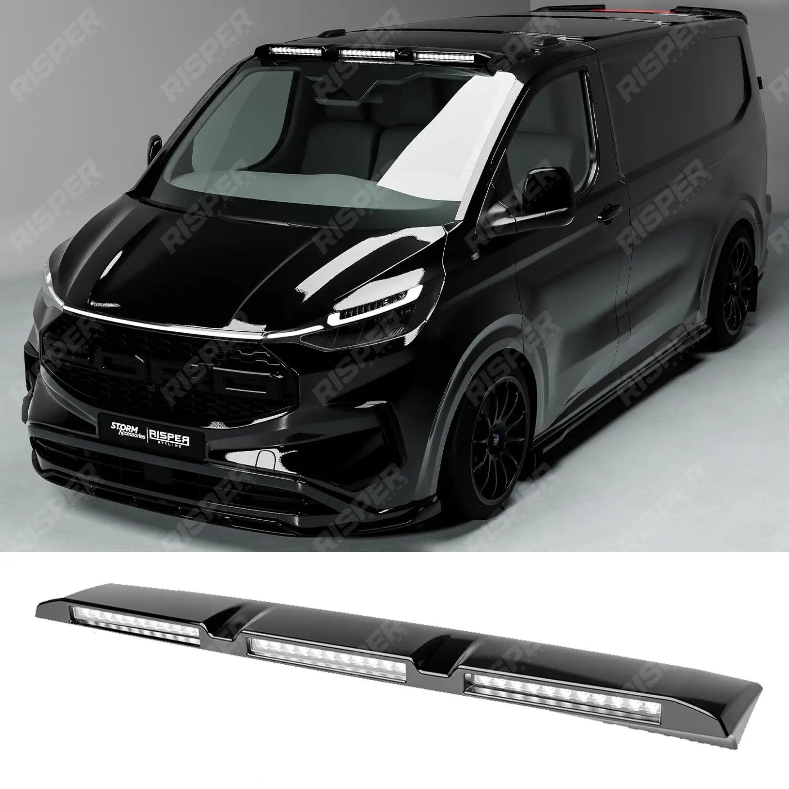 Ford Transit Custom MK2 2024 on Luminex Roof Light Pod With Amber Strobe Colour Coded