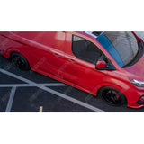 Ford Transit Custom MK2 2024 on LWB Side Skirt Splitters V2 In Gloss Black Side Skirts