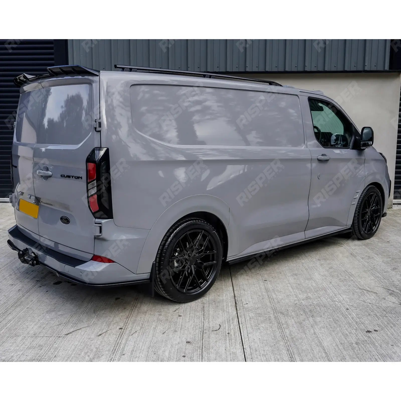 Ford Transit Custom MK2 2024 on LWB Side Skirt Splitters V2 In Gloss Black Side Skirts