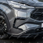 Ford Transit E Custom & PHEV MK2 2024 on Front Aero Canard Loops In Gloss Black Body Trims