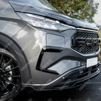 Ford Transit E Custom & PHEV MK2 2024 on Front Aero Canard Loops In Gloss Black Body Trims