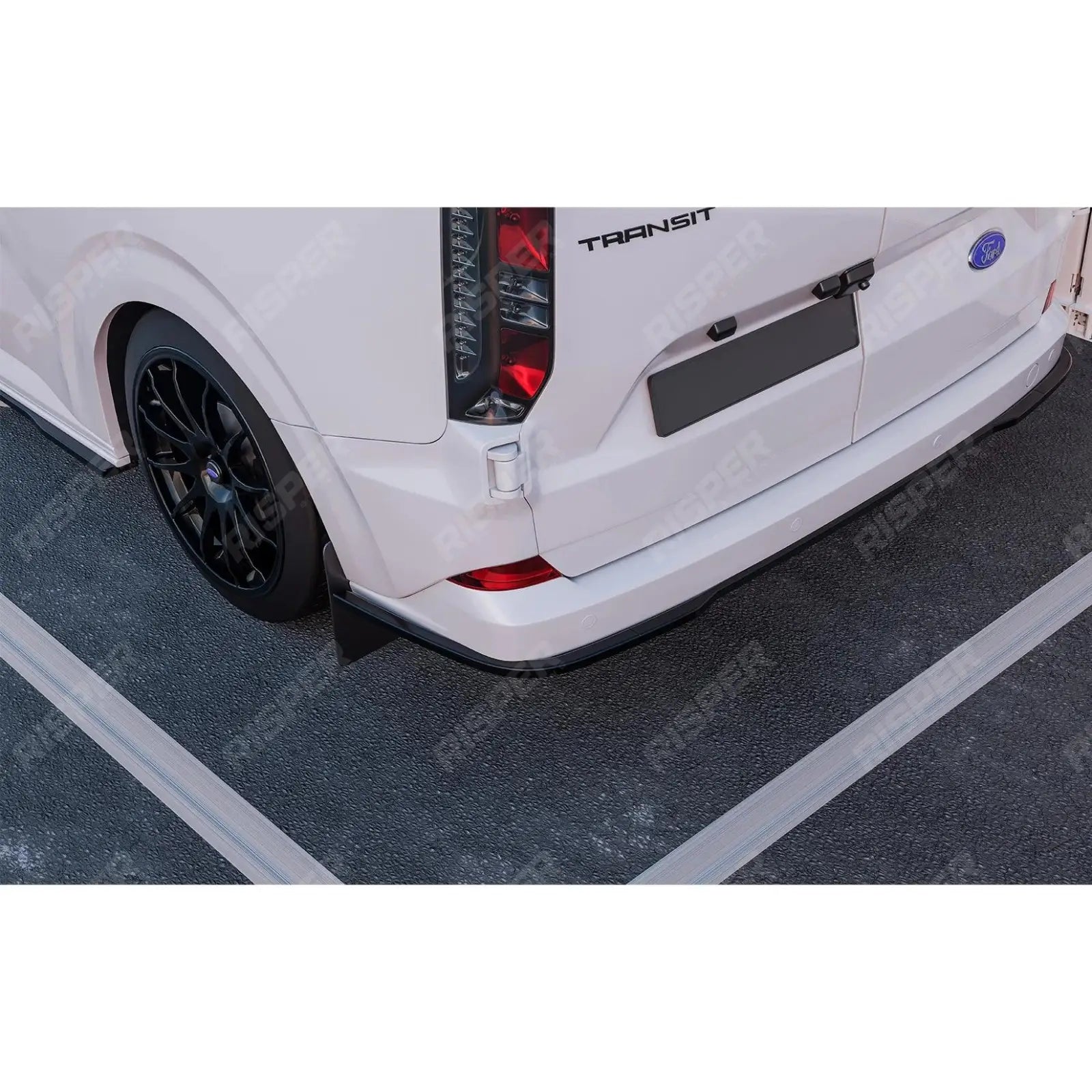 Ford Transit Custom MK2 2024 On Rear Bumper Splitter In Gloss Black 3 ...
