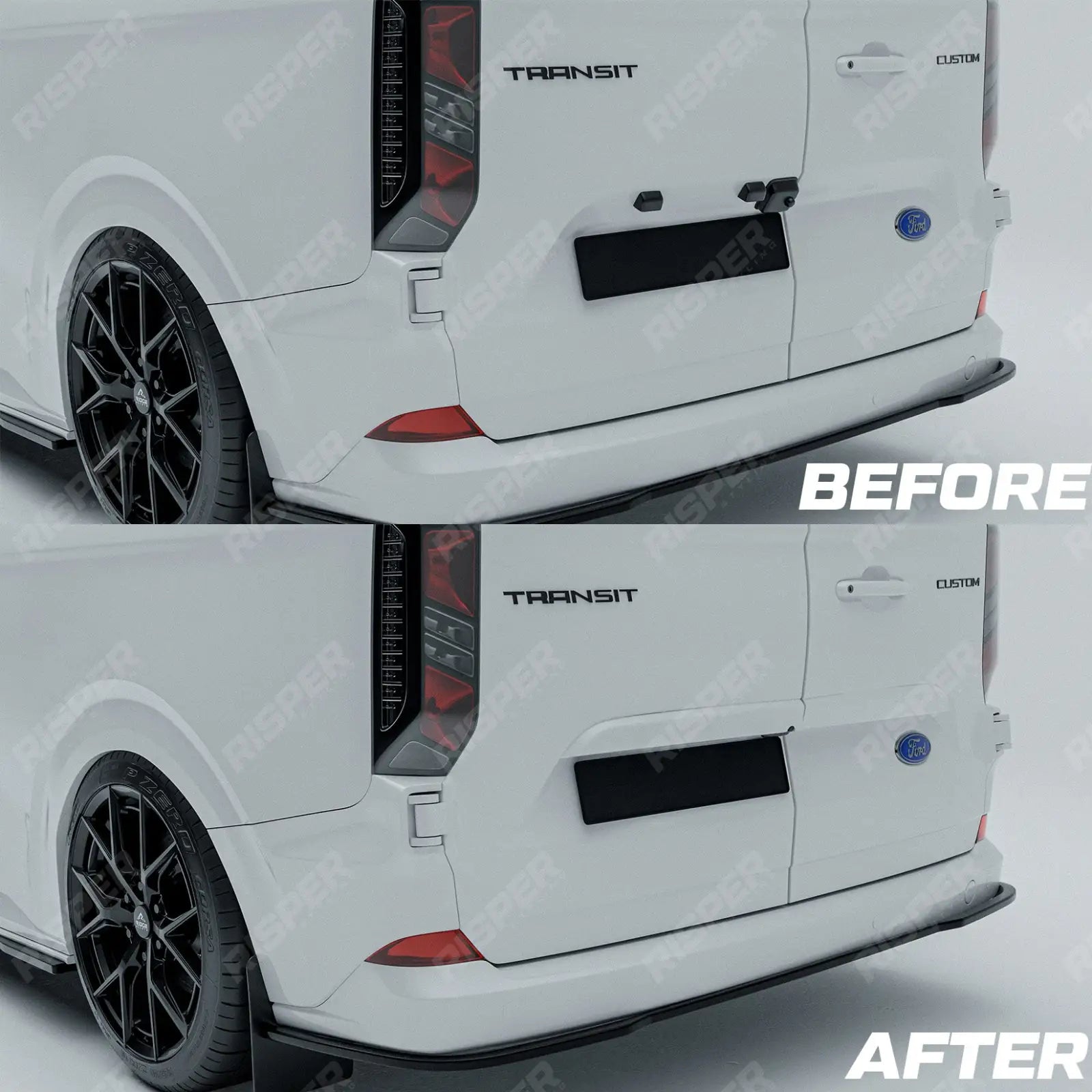 Ford Transit Custom MK2 2024+ Rear Threshold Camera Cover Colour Coded Body Trims