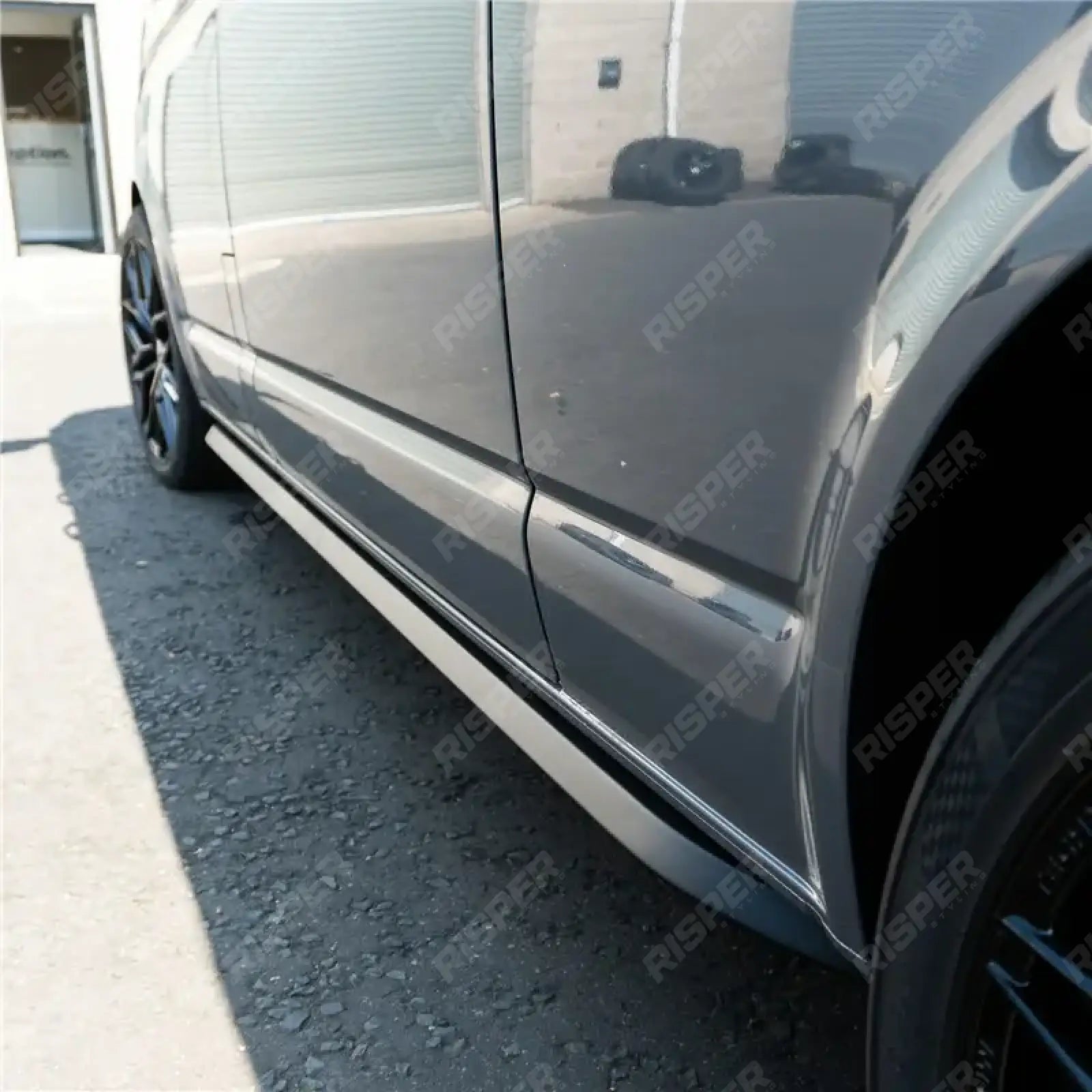 Ford Transit Custom MK2 SWB 2024 On Trapezoid Side Bars In Matt Black Side Bars