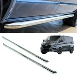 Ford Transit Custom Swb 2018-2023 2.4 Inch Stainless Steel Oe Style Sportline Side Bars - Pair Side Bars