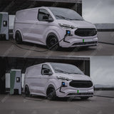 Ford Transit E Custom & PHEV MK2 2024 on Front Aero Canard Loops In Gloss Black