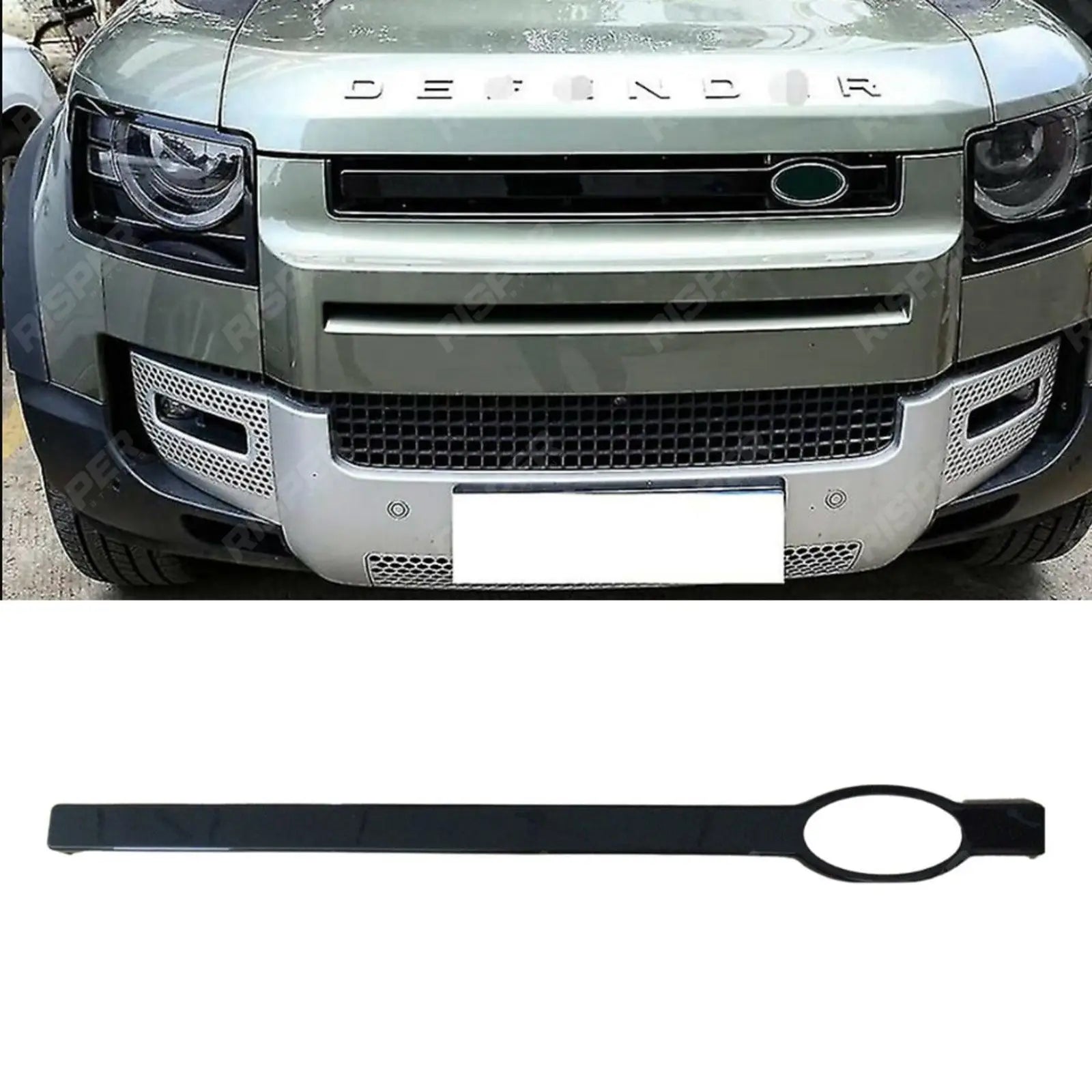 Land Rover Defender L663 90/110/130 2020 On – Front Bumper Grille in Gloss Black Main image