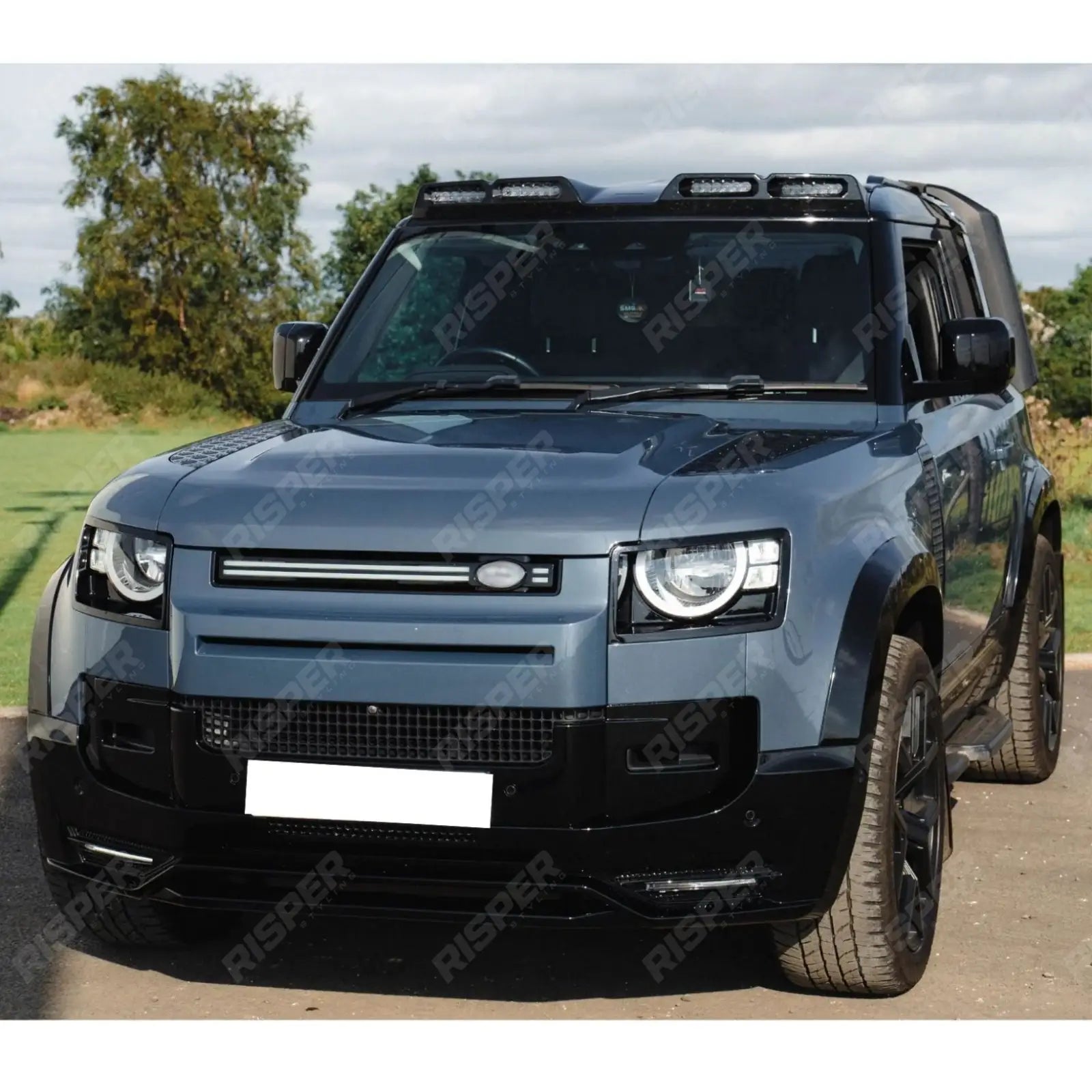 Land Rover Defender L663 90 / 110 / 130 2020 Onward – Front Bumper Splitter in Gloss Black Bumper Splitter