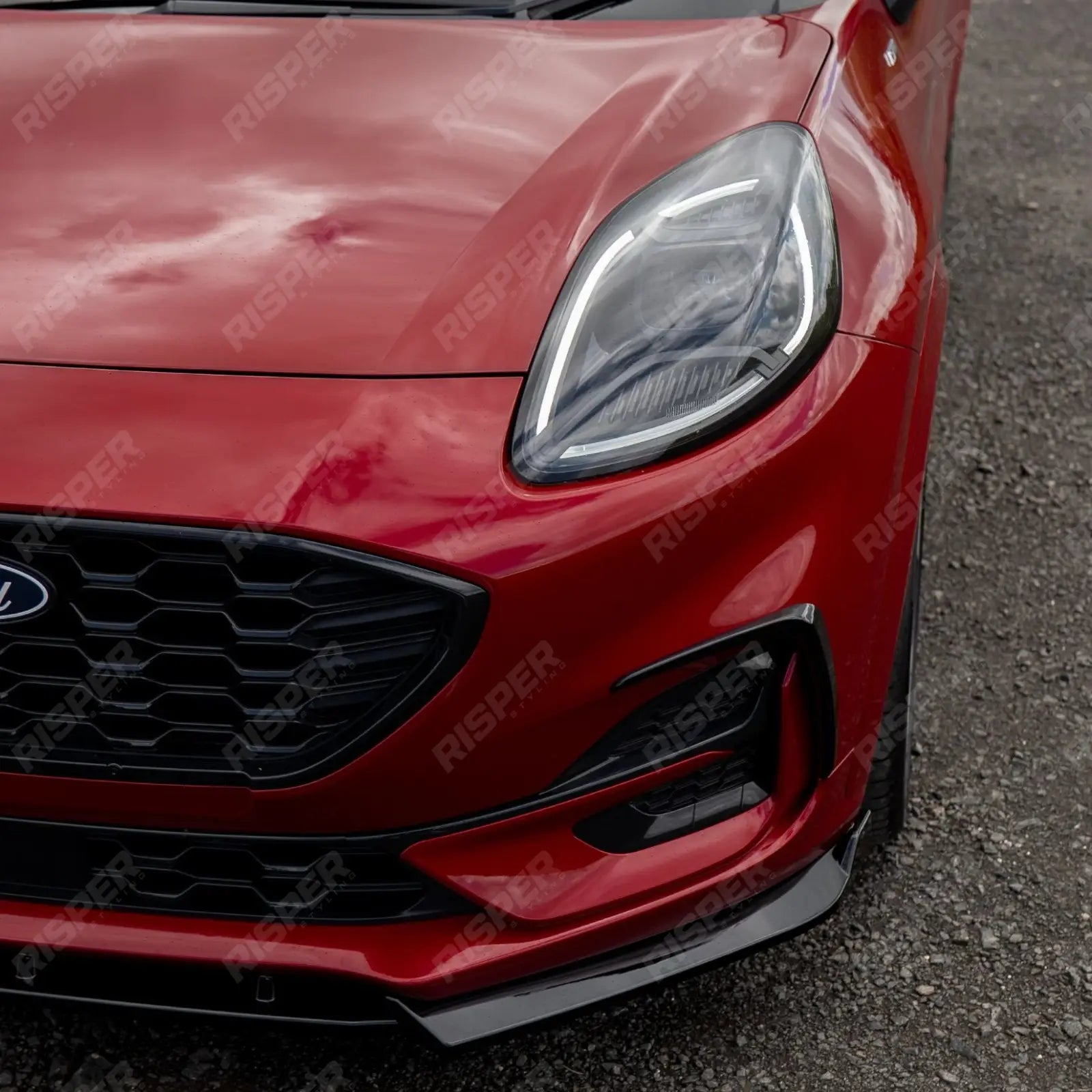 Front Canards In Gloss Black For Ford Puma ST Line & ST Line X 2019+ - Body Trims