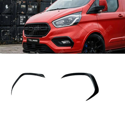 Front Canards In Gloss Black For Ford Transit Custom Mk1 Facelift 2017-2023 - Body Trims