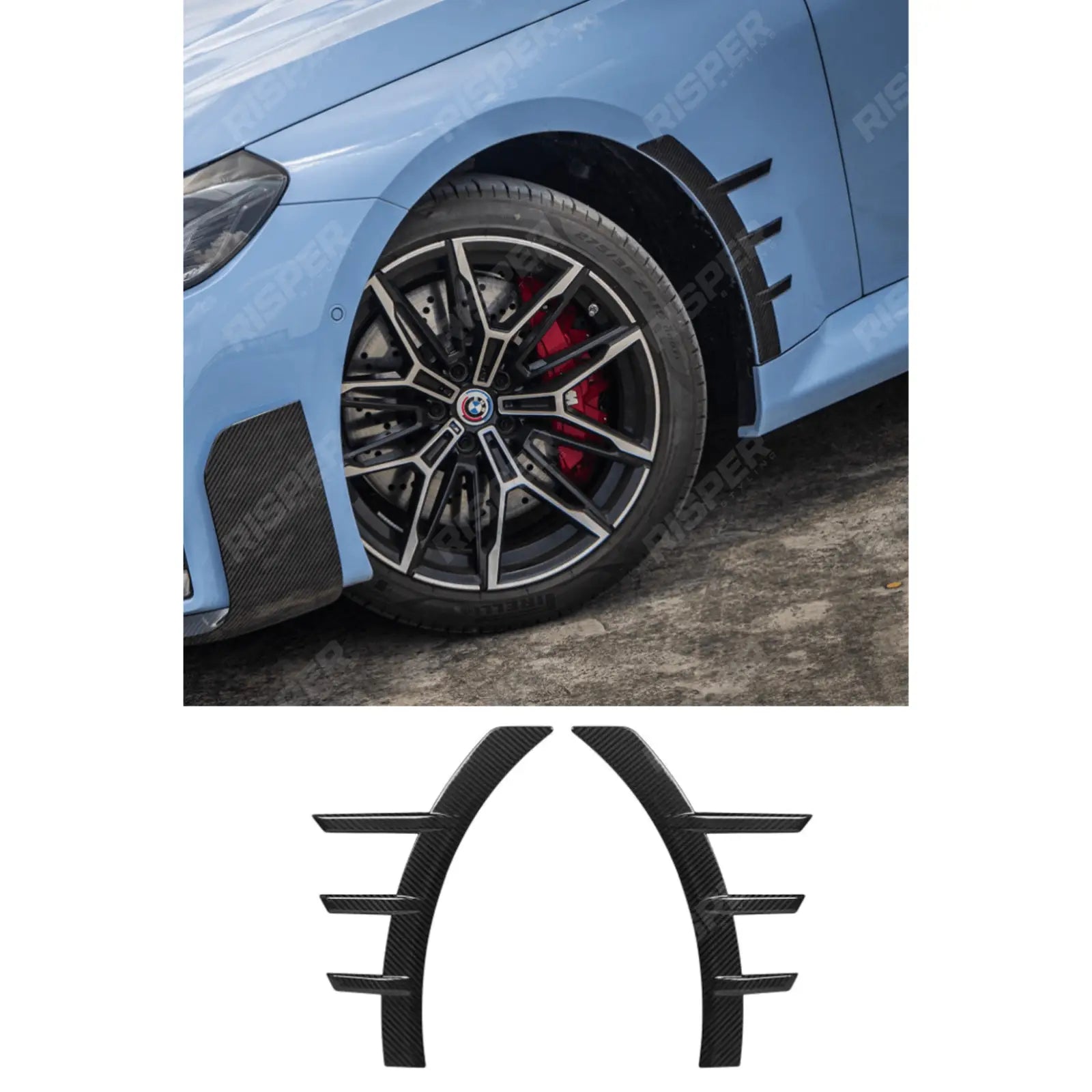 BMW M2 G87 Pre Preg Carbon Fibre Front Fender Trims Main image