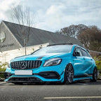 Mercedes A Class W177 2018+ - Front Grill Pan Americana GT - R Style in Gloss Black
