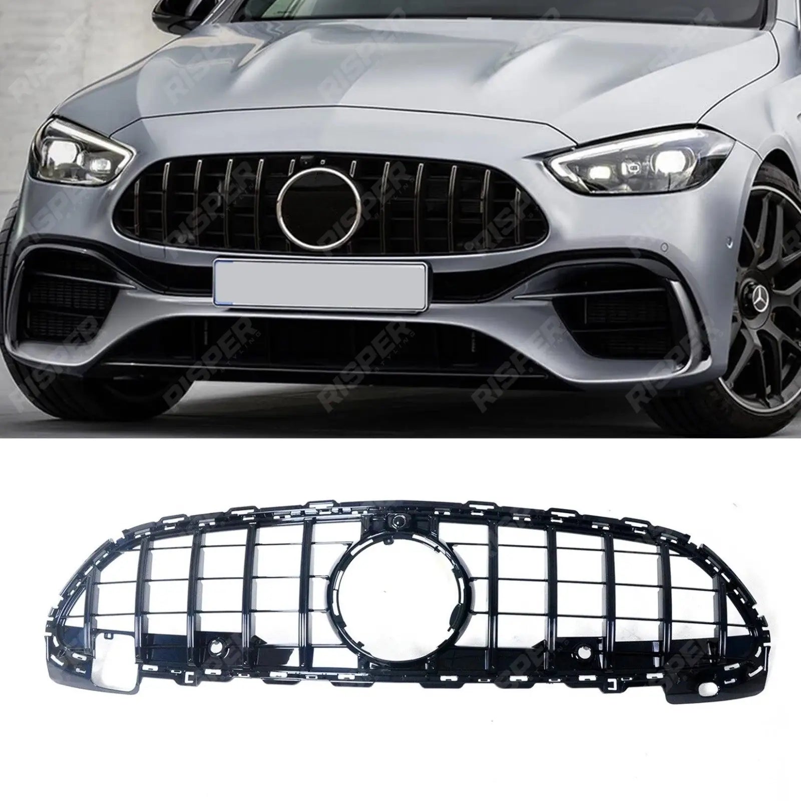 Mercedes C - Class W206 2021+ Front Grill - Panamericana GT - R Style - All Black Main image