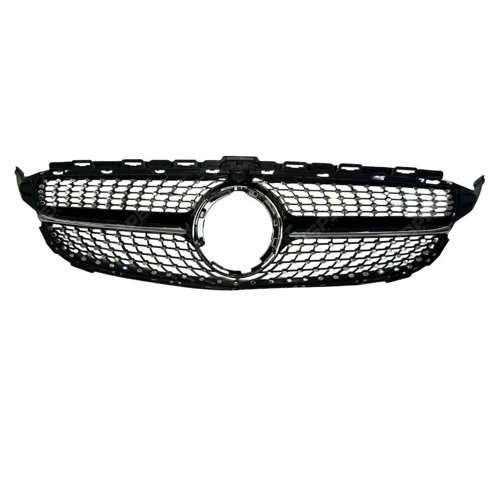 Front Grille Diamond Style (Camera Compatible) For Mercedes C205 W205 2019-2021 - Grilles Main image