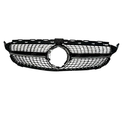 Front Grille Diamond Style (Camera Compatible) For Mercedes C205 W205 2019-2021 - Grilles