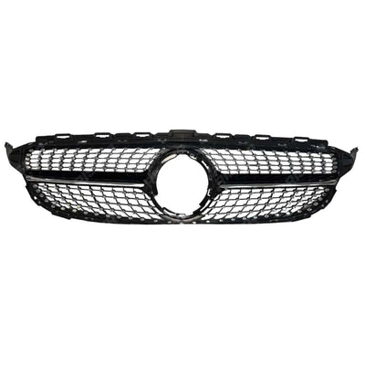 Front Grille Diamond Style (Without Camera) For Mercedes C205 W205 2019-2021 - Grilles