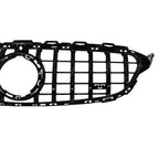 Front Grille GT GRL Look In Gloss Black (Camera Compatible) For Mercedes C205 W205 2019-2021 - Grilles