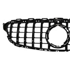 Front Grille GT GRL Look In Gloss Black (Camera Compatible) For Mercedes C205 W205 2019-2021 - Grilles