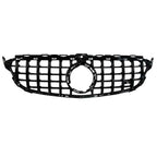 Front Grille GT GRL Look (Without Camera) In Gloss Black For Mercedes C205 W205 2019-2021 - Grilles