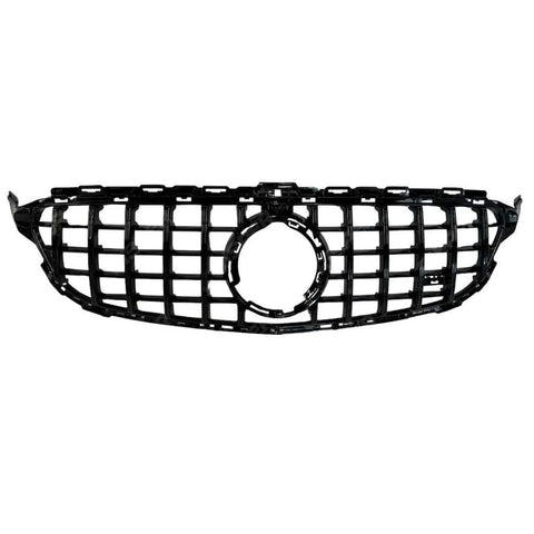 Front Grille GT GRL Look (Without Camera) In Gloss Black For Mercedes C205 W205 2019-2021 - Grilles
