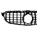 Front Grille GT GRL Look (Without Camera) In Gloss Black For Mercedes C205 W205 2019-2021 - Grilles
