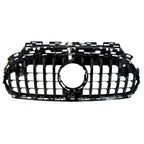 Front Grille In Gloss Black - Panamericana Gt Style (Camera Compatible) For Mercedes E Class W214 2024+ - Grilles