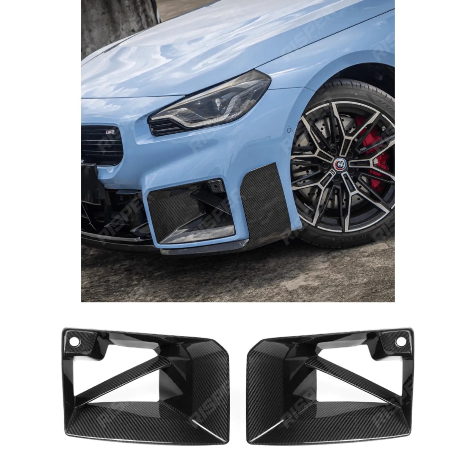 BMW M2 G87 Pre Preg Carbon Fibre Front Intake Duct Inserts Main image