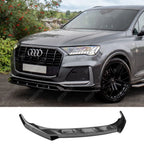 Front Splitter For Audi SQ7 MK2 Facelift 2019+ - Front Splitter / Audi Q7 S-Line MK2 Facelift 2019+ - Front Splitter