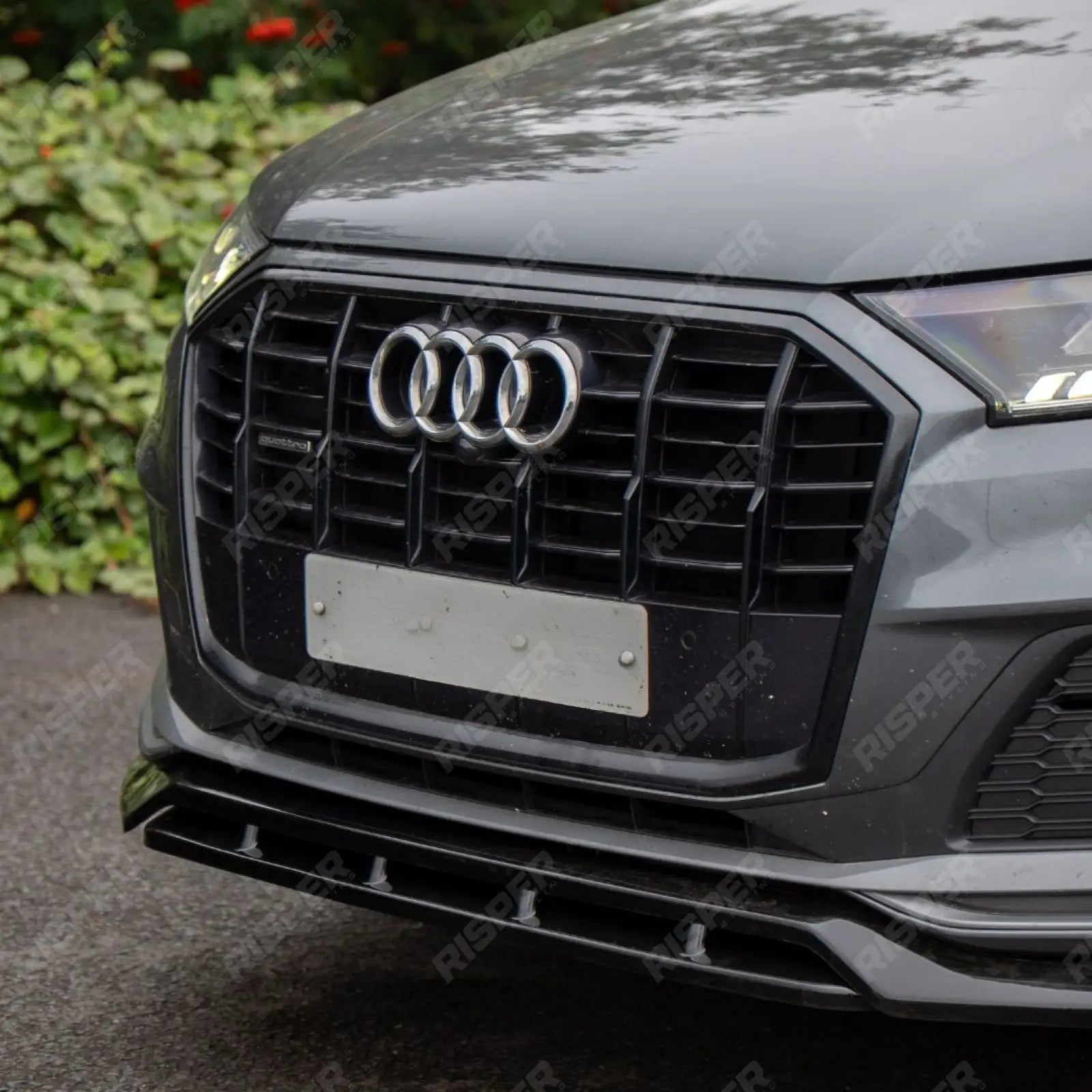 Front Splitter For Audi SQ7 MK2 Facelift 2019+ - Front Splitter / Audi Q7 S-Line MK2 Facelift 2019+ - Front Splitter