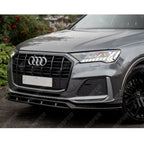 Front Splitter For Audi SQ7 MK2 Facelift 2019+ - Front Splitter / Audi Q7 S-Line MK2 Facelift 2019+ - Front Splitter