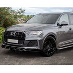 Front Splitter For Audi SQ7 MK2 Facelift 2019+ - Front Splitter / Audi Q7 S-Line MK2 Facelift 2019+ - Front Splitter