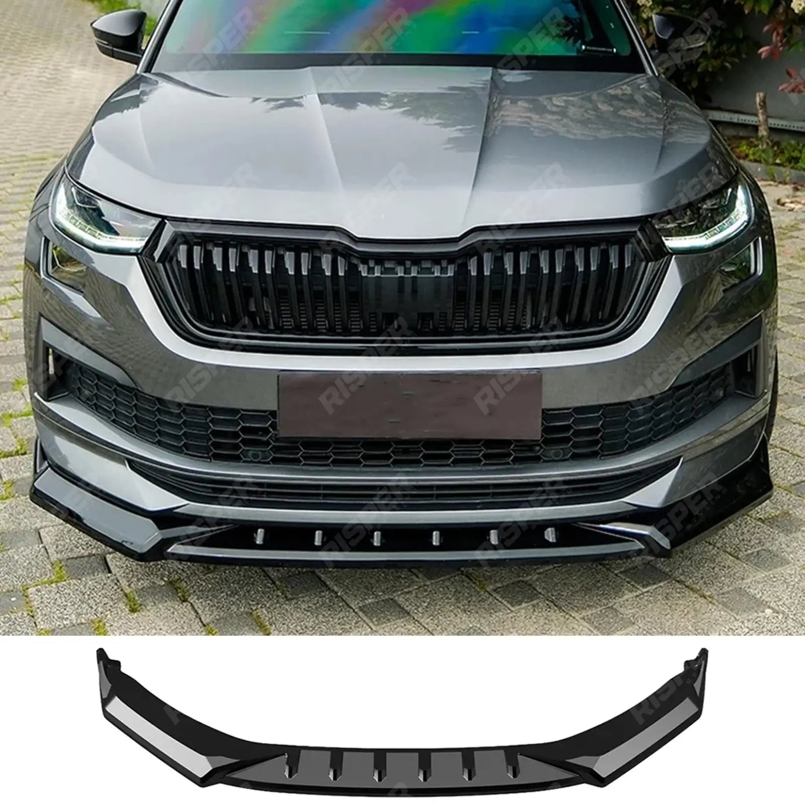 Front Splitter For Skoda Kodiaq Sportline Mk1 Facelift 2021-2023 - Front Splitter