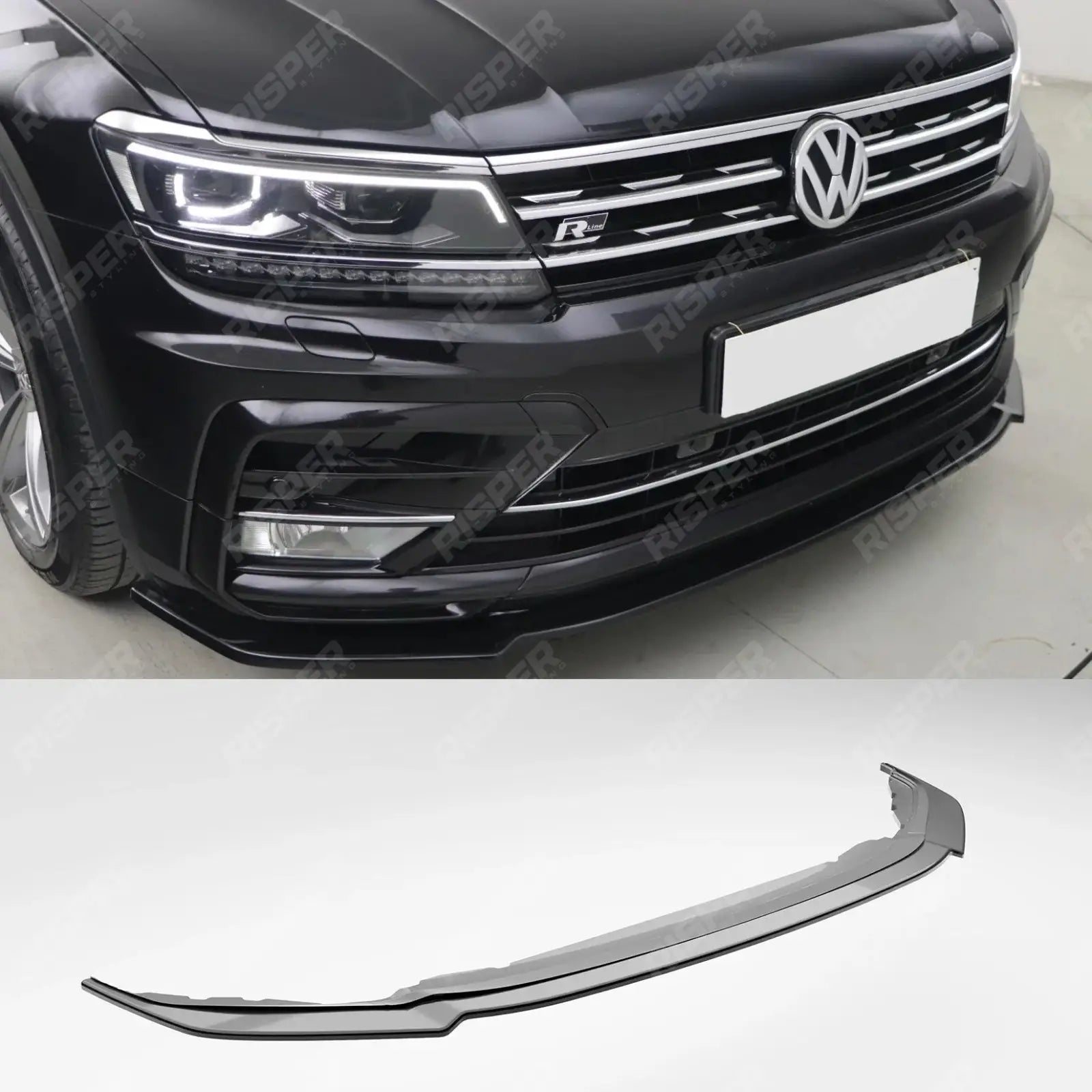 VW Tiguan MK2 R - Line 2015 - 2020 Front Splitter Main image