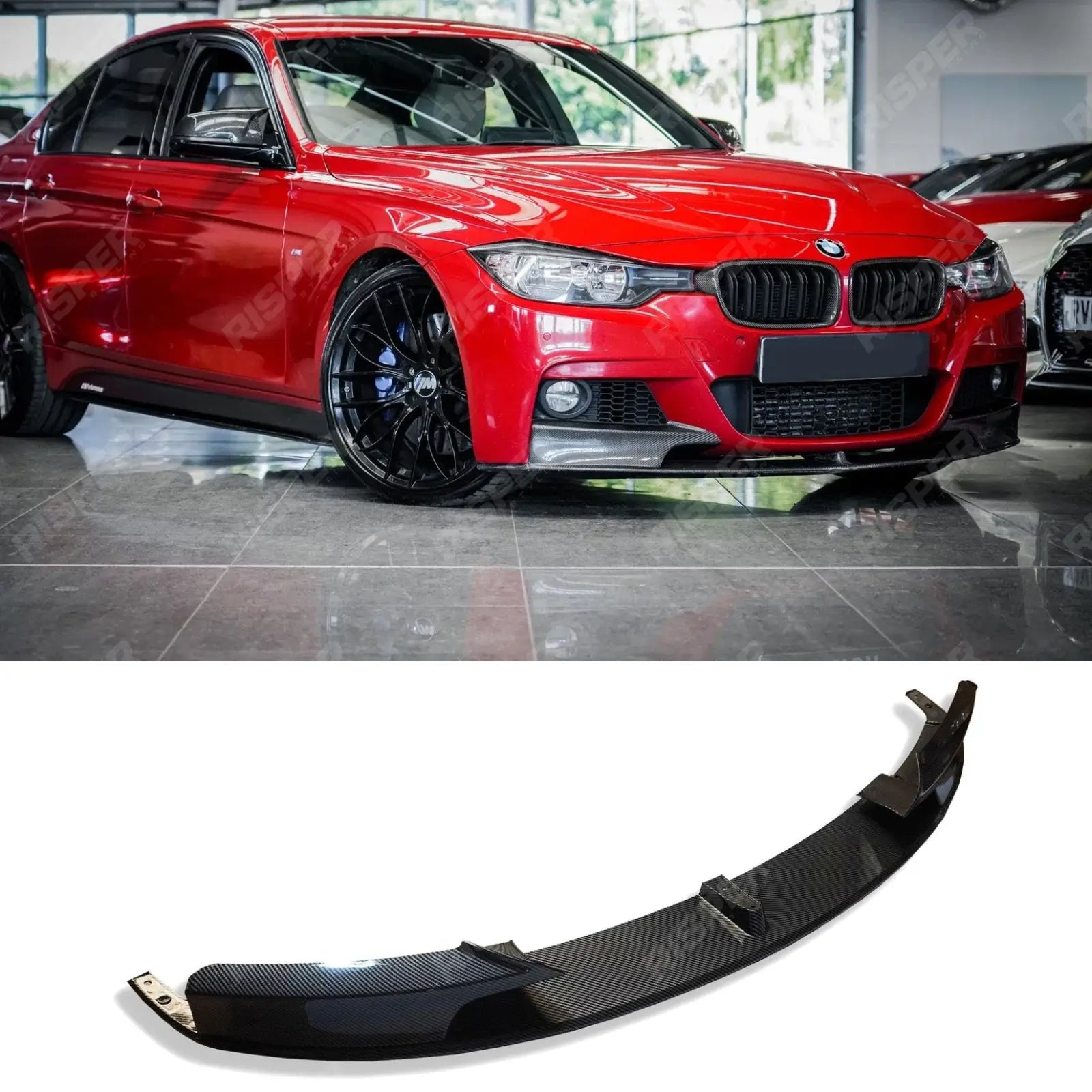 BMW 3 Series F30 F31 M Sport Front Splitter in Carbon Look Main image