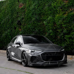 Audi A3 8y 2025 on S-line / S3 Sportback Front Splitter in Gloss Black - Front Splitter