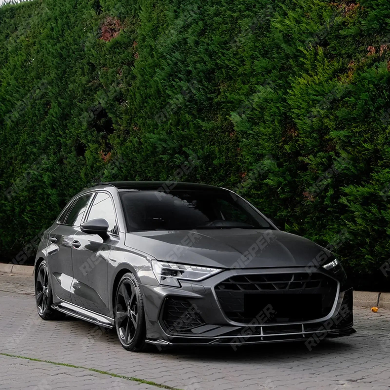 Audi A3 8y 2025 on S-line / S3 Sportback Front Splitter in Gloss Black - Front Splitter