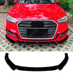 Front Splitter in Gloss Black For Audi A3 S3 8v Facelift S LINE 2017-2020 - Front Splitter