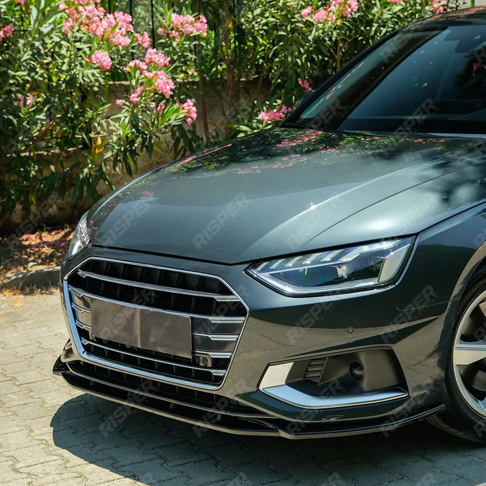 Audi A4 B9 Facelift 2019-2024 Front Splitter In Gloss Black Front Splitter
